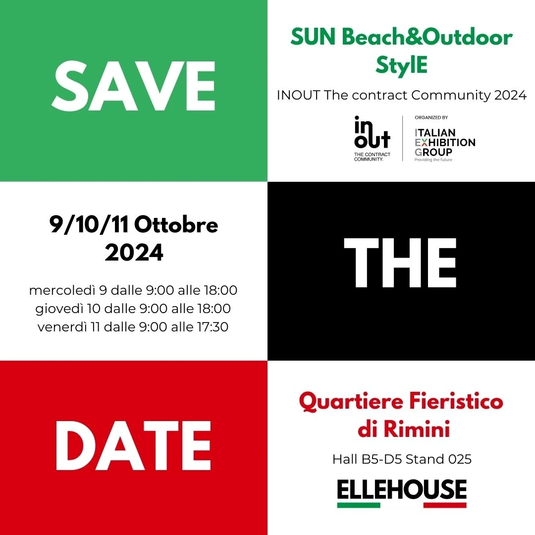 Locandina SUN Beach & Outdoor Style 2024 con date e stand Ellehouse
